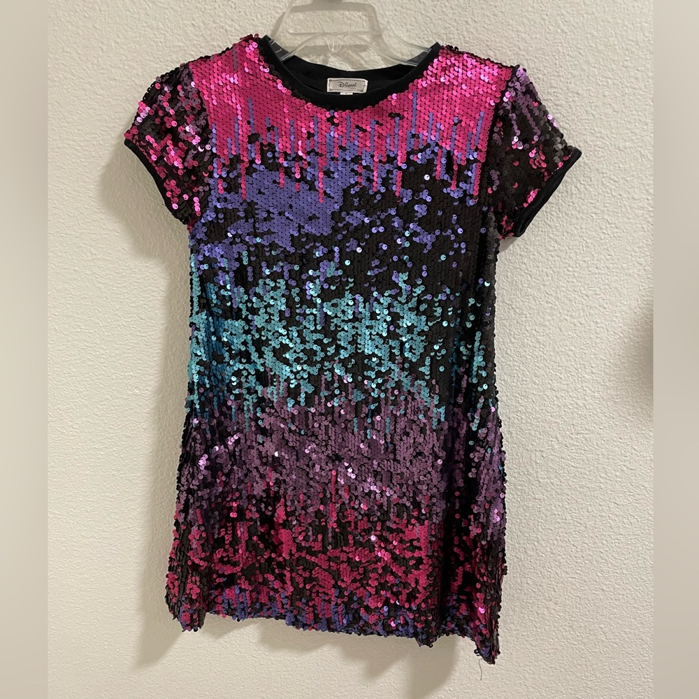 Disney descendents sequin multi-color dress
